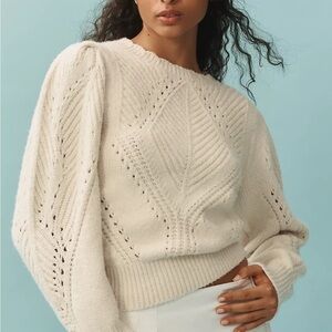 By Anthropologie Scalloped Collar Sweater XXS